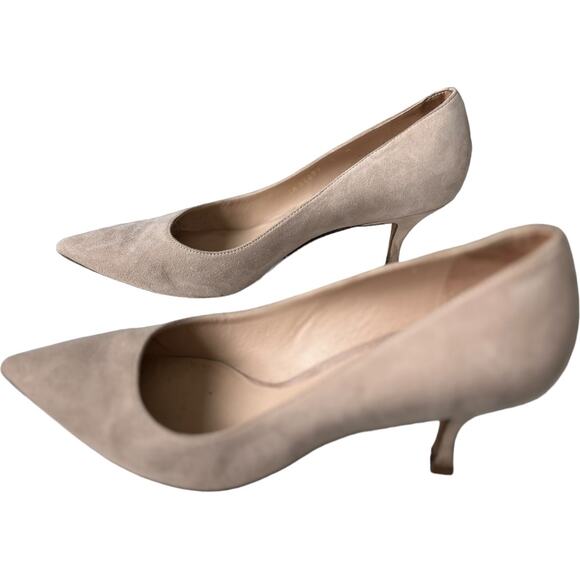 EUC Stuart Weitzman Pointy Toe Leigh Pump Dolce Suede MSRP $395 Size 9 - Picture 2 of 12